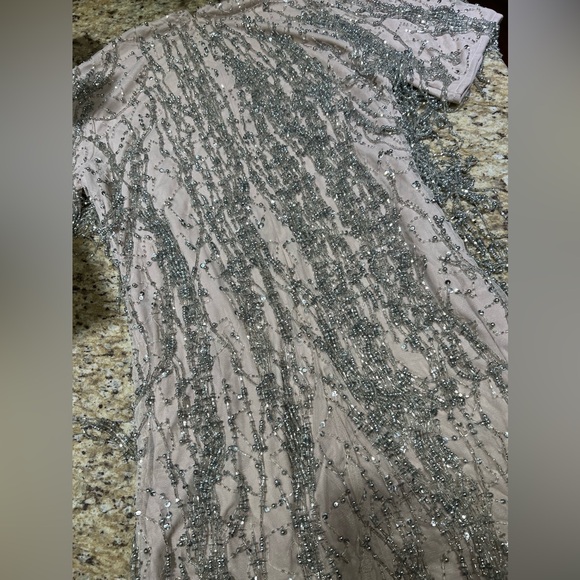Nasty Gal Blush Silver Tassel Mini Shift Dress 8 - Picture 9 of 9